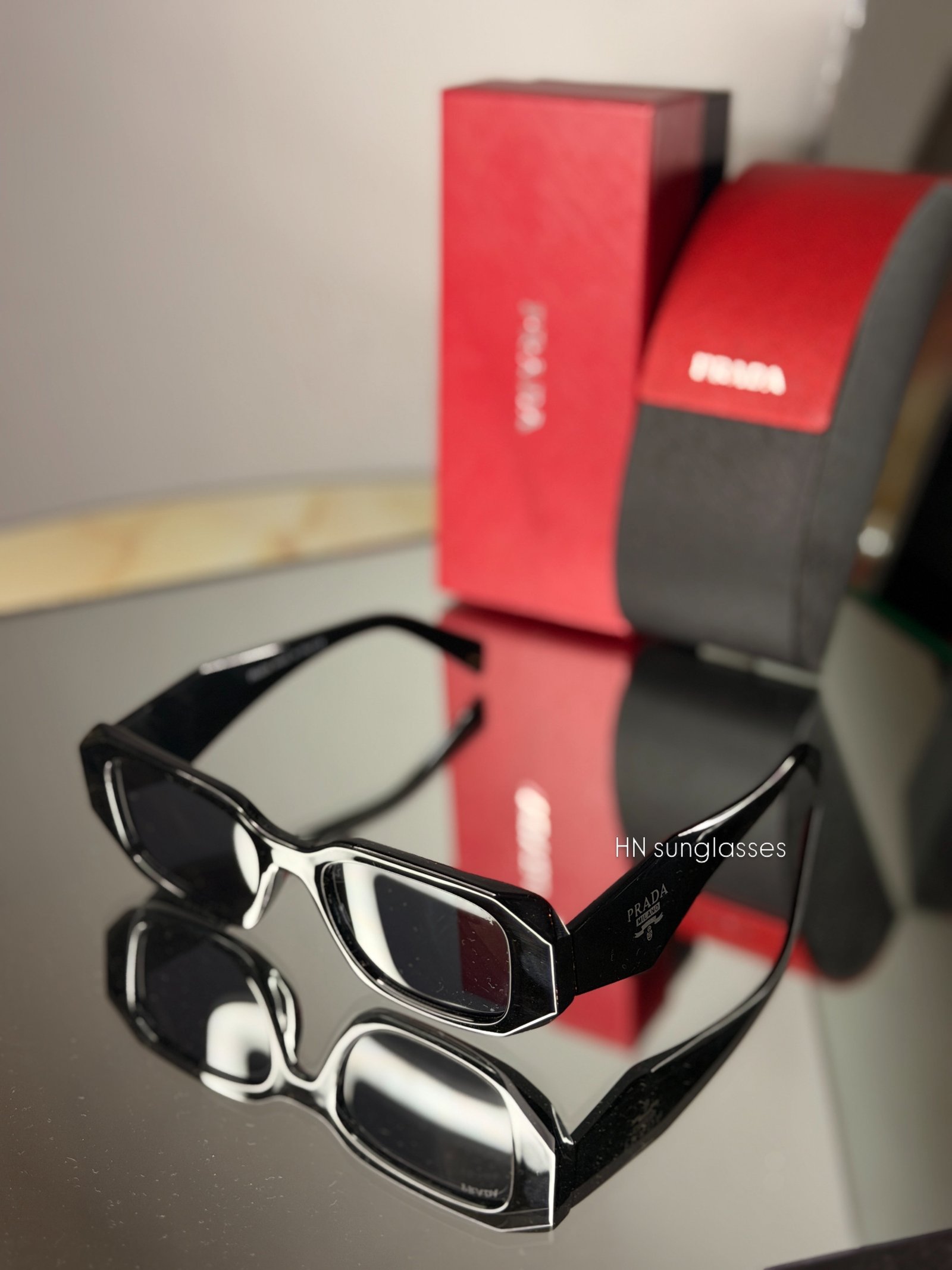 Prada black trendy sunglasses