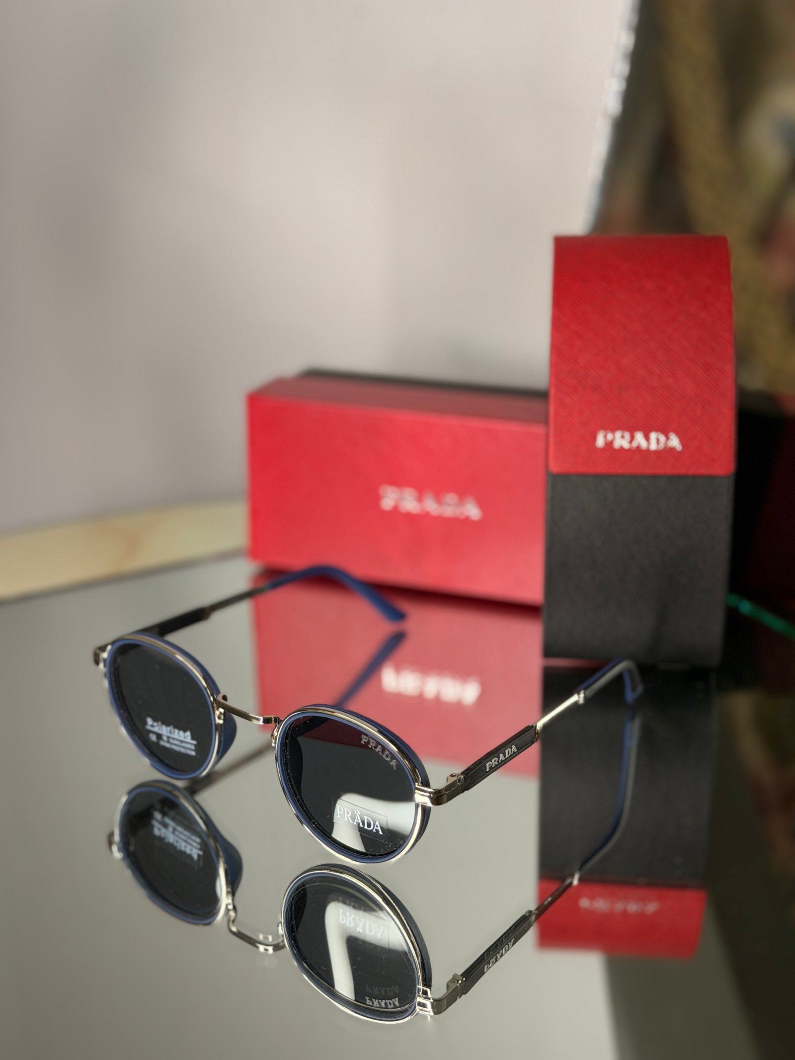 Prada navy sunglasses